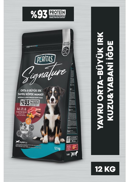 Signature Kuzulu Yavru Köpek Orta ve Büyük Irk - 12 kg