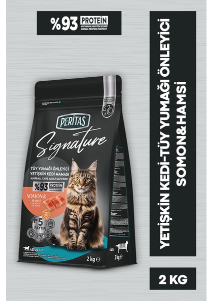 Signature Somonlu Yetişkin Kedi Tüy Yumağı Önleyici 2 kg