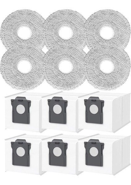 12 Adet Vakumlu Paspas Bezi Toz Torbası Seti Dreame Mova E40 Ultra Yedek Parçalar Paspas Pedleri Toz Torbası (Yurt Dışından)