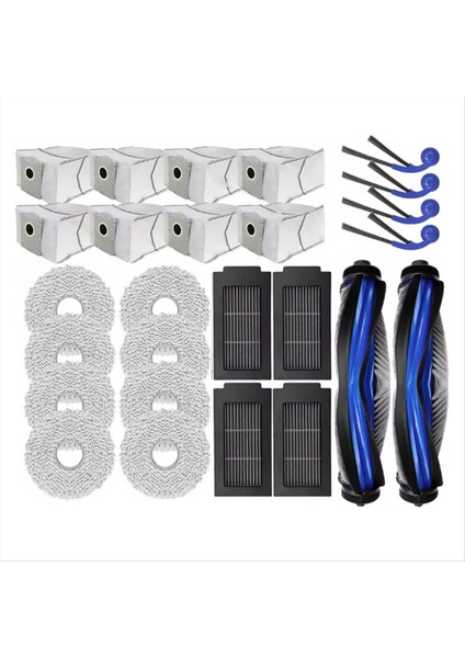 26 Adet Ecovacs Deebot T30C OMNI/T30C Pro Omni Elektrikli Süpürge Yedek Parça Vakum Fırçası Filtre Toz Torbası Paspas Bezi (Yurt Dışından) fırsatları