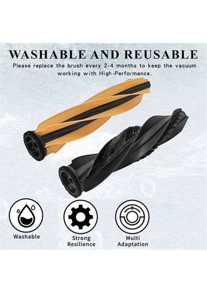 Dreame L40S Pro Ultra / Dreame X50S Pro Master / L50 Pro Ultra Elektrikli Süpürge Için 2 Adet Ana Fırça (Yurt Dışından) fırsatları