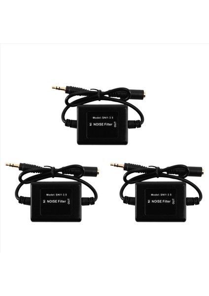 3x Snı-1/3 5 Gürültü Filtresi Dalgalanma Kütle Filtre Izolatörü 3 5mm Siyah (Yurt Dışından)