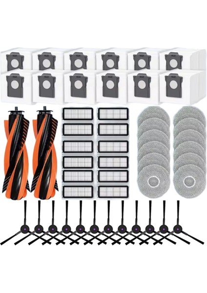 Cecotec Conga X70 Yedek Parça Aksesuarları Ana Yan Fırça Hepa Filtre Paspas Pedi Toz Torbası Aksesuarları (Yurt Dışından)