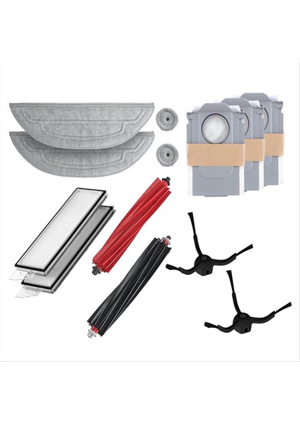 Roborock S8 Maxv Ultra Aksesuar Yıkanabilir Filtre Ana/yan Fırça Paspas Toz Torbası Robotlu Süpürge Parçaları (Yurt Dışından)