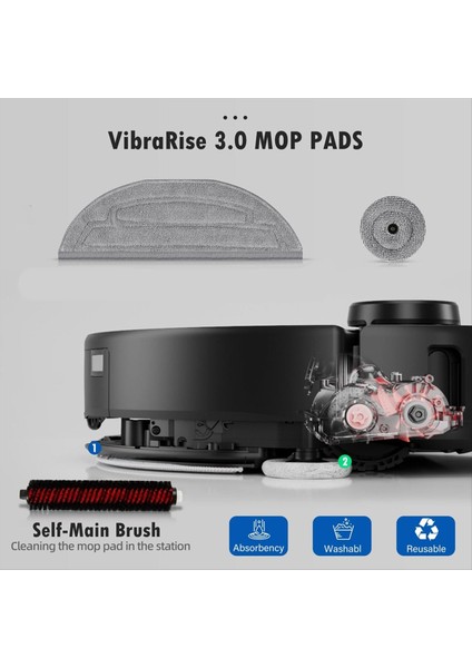 Roborock S8 Maxv Ultra Aksesuar Yıkanabilir Filtre Ana/yan Fırça Paspas Toz Torbası Robotlu Süpürge Parçaları (Yurt Dışından) indirimleri