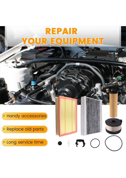 4pcs Hava Filtresi ve Karbin Filtresi Yağ Yakıt Filtresi A9075283500+A9108301100+A6540920100+A6541801100 Benz Sprinter Için (Yurt Dışından) indirimleri