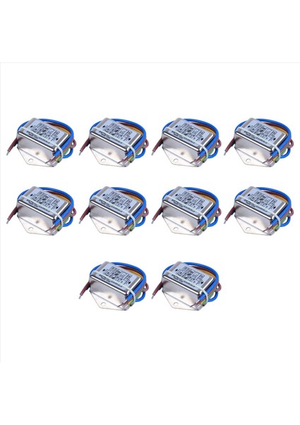 10X Ac 115 V / 250 V 6 A Emı Ayrı Faz Gürültü Filtresi (Yurt Dışından)