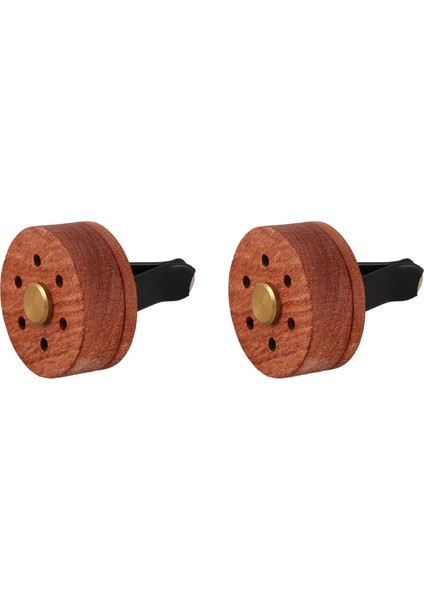 Havalandırma Klipsli Araba Için 2x Esansiyel Yağ Difüzörü Ahşap Paslanmaz Çelik Lav Taş Aromaterapi Difüzör Madalyon (Yurt Dışından)