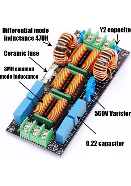2x Dört Seviyeli Ses Ac 220V Güç Kaynağı Emı Emı Filtresi 110V Diferansiyel Modu Ortak Modu Emc Güvenlik Kuralları Fcc 16A (Yurt Dışından) fiyatları