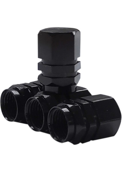 4pcs Kapaklar Alüminyum Alaşım Arabalar Lastik Valf Kök Kapaklar Motosikletler Için Kamyonlar Bisiklet Valf Kapakları Bisiklet Aksesuarları Siyah (Yurt Dışından)