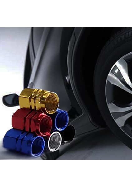 4pcs Kapaklar Alüminyum Alaşım Arabalar Lastik Valf Kök Kapaklar Motosikletler Için Kamyonlar Bisiklet Valf Kapakları Bisiklet Aksesuarları Siyah (Yurt Dışından) modelleri