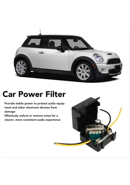 Araç Güç Filtre 12V Stereo Güç Kaynağı Filtresi Ses Gürültü Redüktör Ekolayzer Amplifikatörleri (Yurt Dışından)