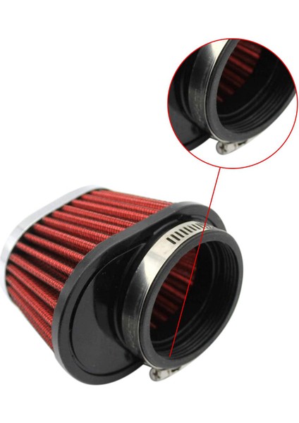 2pcs Evrensel Yuvarlak Konik Araba Motosiklet Hava Filtresi 51MM 2 Inç Emme Filtre-Kırmızı (Yurt Dışından) fiyatları