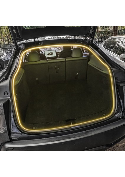 Tesla 2025 Için Model Y Ardıç Arka Gövde Su Geçirmez LED Şerit Atmosfer Aydınlatılmış Açık Araba Iç Kısım Işık Beyaz (Yurt Dışından) indirimleri