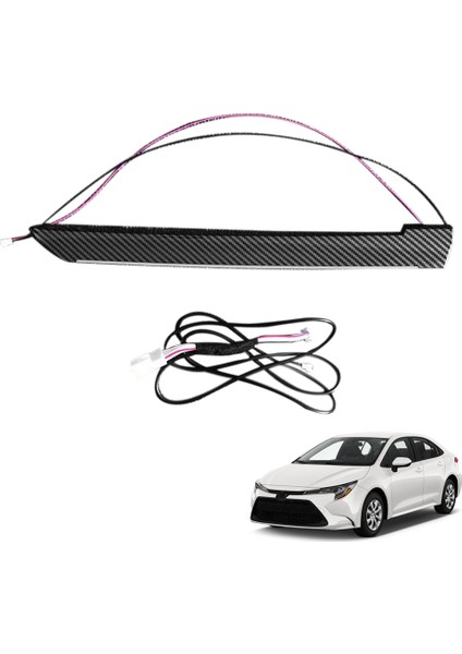 Araç Karbon Fiber Lhd Eş Pilot Atmosfer Işık Paneli Iç Toyota Corolla Için LED Mavi Ortam Lambası 2019-2022 (Yurt Dışından) fiyatları