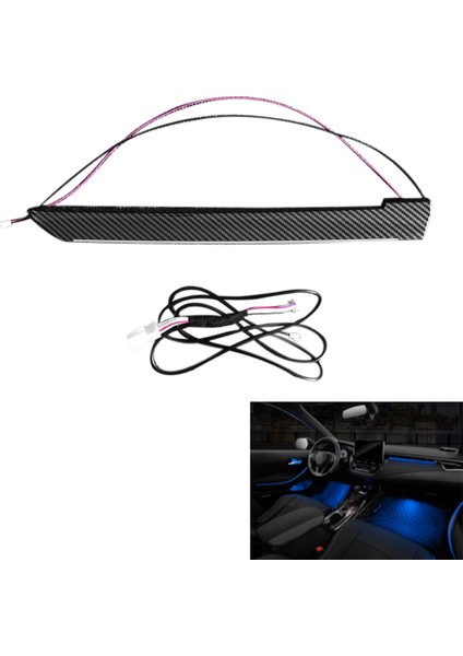 Araç Karbon Fiber Lhd Eş Pilot Atmosfer Işık Paneli Iç Toyota Corolla Için LED Mavi Ortam Lambası 2019-2022 (Yurt Dışından) fırsatları