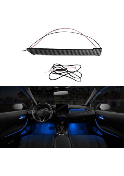 Araç Karbon Fiber Lhd Eş Pilot Atmosfer Işık Paneli Iç Toyota Corolla Için LED Mavi Ortam Lambası 2019-2022 (Yurt Dışından) indirimleri