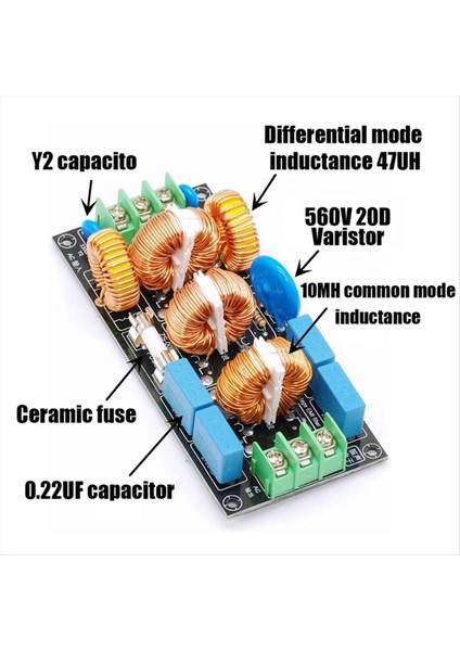 Dört Seviyeli Ses Ac 220V Güç Kaynağı Emı Emı Filtresi 110V Diferansiyel Modu Ortak Modu Emc Güvenlik Kuralları Fcc 8A (Yurt Dışından) fiyatları