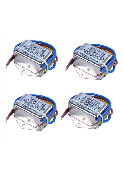 4x Ac 115 V / 250 V 6 A Emı Ayrı Faz Gürültü Filtresi (Yurt Dışından)