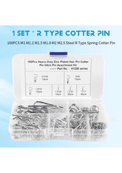 100PCS M1 M1 2 M1 5 M1 8 M2 M2 5 Çelik R Tipi Yay Cotter Pim Dalgası Şekli Bölünmüş Klip (Yurt Dışından) fırsatları