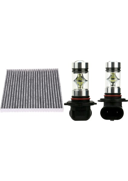 2x 6000K Süper Beyaz H10 9045 9145 9140 100W 1200LM LED Sis Ampulü Kabin Hava Filtresi CF10285 Aktif Karbon (Yurt Dışından)