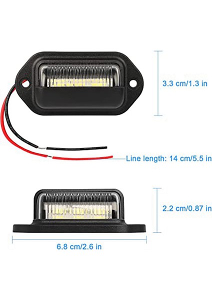 10PCS 12V LED Numara Plaka Plaka Işığı Otomobil Tekneleri Motosiklet Otomotiv Uçak Rv Kamyon Trailer Dış Lambalar (Yurt Dışından) fırsatları