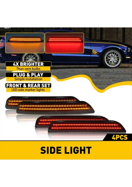 Ön ve Arka Yan Marker Lambası Ford Mustang Için Sinyal Yan Işıkları 2010-2014 AR3Z-15A201-A AR3Z-15A201-C (Yurt Dışından) fiyatları