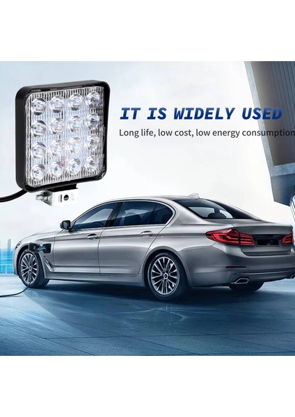 2 Pcs 48W 6000K LED Spot Işın Işleri Işıkları Lamba Traktör Suv Kamyon 4WD 12V 24V (Yurt Dışından) fiyatları