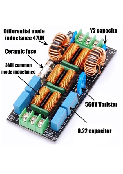 Dört Seviyeli Ses Ac 220V Güç Kaynağı Emı Emı Filtresi 110V Diferansiyel Modu Ortak Modu Emc Güvenlik Kuralları Fcc 4A (Yurt Dışından) fırsatları