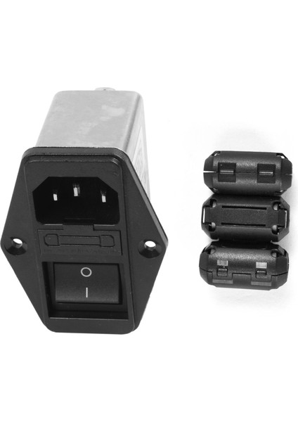 10 Adet Hareketli 7mm Iç Çaplı Siyah Ferrit Çekirdek Halka Kablo Klips ve 1x Lehim Pabuç Terminalleri Iec 320 C14 Emı Filtre (Yurt Dışından) fiyatları