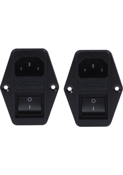 2x Lehim Kabağı Terminalleri Iec 320 C14 Emı Filtresi + Tekne Anahtarı + Sigorta Tutucu (Yurt Dışından)