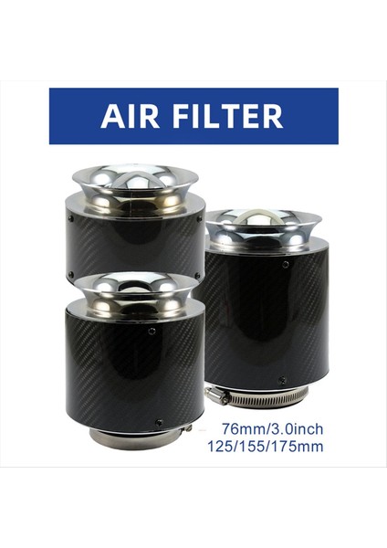 XH-UN013 Araç Performans Motoru Filtreler Otomatik Soğuk Giriş Kiti 76MM Karbon Fiber Kapağı Küçük (Yurt Dışından) fırsatları