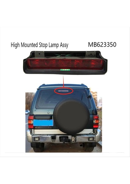 Yüksek Monte Edilmiş Durdurma Lambası Assy Kuyruk Uyarı Lambası Için Mitsubishi Pajero 2 Mk2 V11 V12 V23 V24 V25 V26 V31 MB623350 (Yurt Dışından) fırsatları
