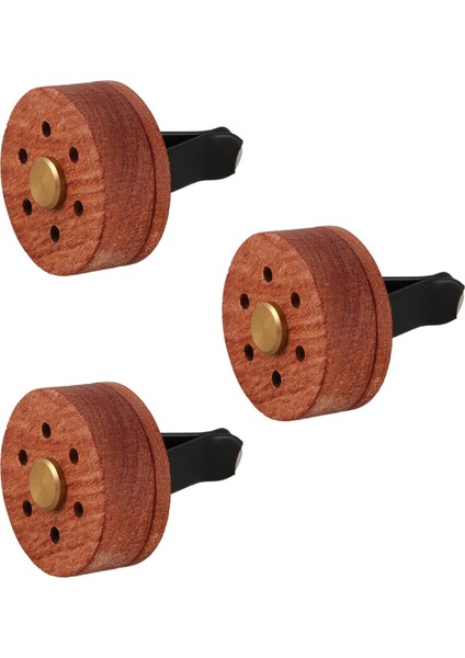 Havalandırma Klipsli Araba Için 3x Esansiyel Yağ Difüzörü Ahşap Paslanmaz Çelik Lav Taş Aromaterapi Difüzör Madalyon (Yurt Dışından)