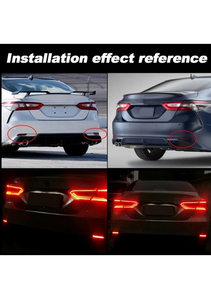 Araba Arka Tampon Reflektör Işığı TO1185110 TO1184110 Taybota Toyota Camry Için Başlıyor Reflektör Işık 2018-2023 Siyah (Yurt Dışından) modelleri