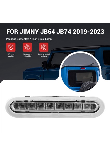 LED Arka Fren Lambası Merkezi Monte Edilmiş Uyarı Lambası Arka Kuyruk Işığı Suzuki Jimny JB64 JB74 2019-2023 Beyaz (Yurt Dışından) modelleri