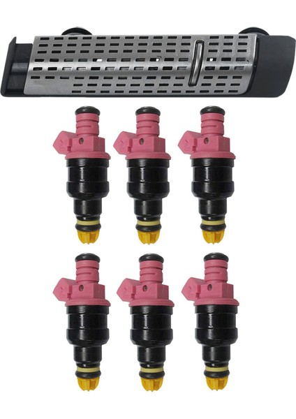 7 Pcs Araç Aksesuarları 6 Pcs Yakıt Enjektör Nozumu ve 1 Pcs Hava Fazonu Alüminyum Alaşım Tutucu 4 Koku Çubuğu (Yurt Dışından)