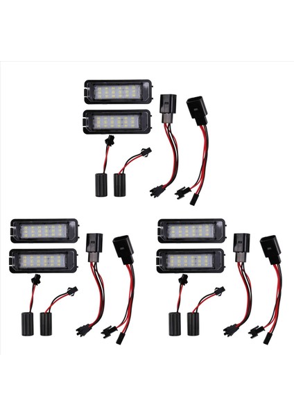 6pcs 12V LED Numaralı Plaka Plakası Işık Lambaları Golf Için 4 5 6 7 Araba Plaka Işıkları Dış Aksesuarlar (Yurt Dışından)