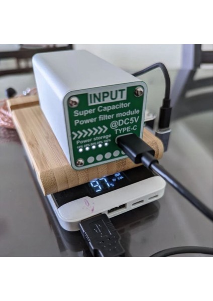 DC5V Süper Kapasitör Güç Filtre Modülü Süper Kapasitör Güç Filtresi Raspberry Pi Için Tip C Giriş Çıkışı (Yurt Dışından)