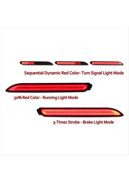 Araba Arka Tampon Fren Lambası LED Arka Sisli Toyota Için Dinamik Dönüş Sinyali Işıkları Rav4 2019-2020 (Yurt Dışından) modelleri