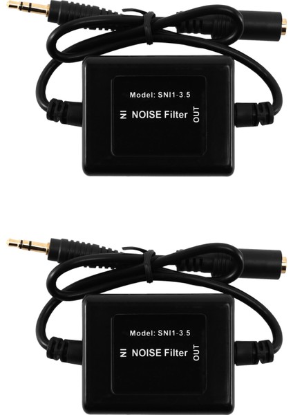 2x Snı-1/3 5 Gürültü Filtresi Dalgalanma Kütle Filtresi Izolatörü 3 5mm Siyah (Yurt Dışından)