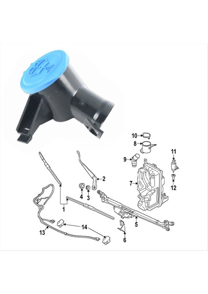 Mini Cooper F54 F55 F56 F57 F57 F60 Araba Ön Cam Yıkayıcı Kapağı (Yurt Dışından) fiyatları