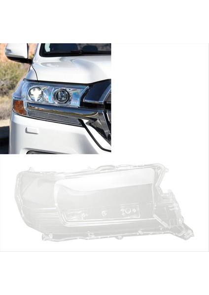 Sağ Araba Far Lens Kapak Kafası Işık Lambası Toyota Land Cruiser 2016-2018 Için Ön Işık Kabuğu (Yurt Dışından) modelleri