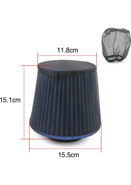 3x Evrensel Araç Koni Hava Filtresi Koruyucu Kapak Su Geçirmez Yağ Geçirmez Toz Geçirmez Yüksek Akış Hava Alım Filtreleri 15X12CM (Yurt Dışından) fırsatları