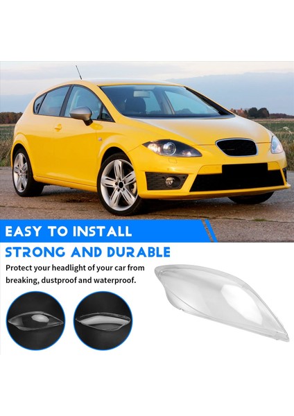 Koltuk Için Leon 2004-2012 Araba Far Lens Kabuk Far Kapağı Pleksiglas Lamba Gölgesi Şeffaf Abajur Konutu A (Yurt Dışından) indirimleri