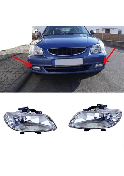 Araba Ön Tampon Sisler 92202-25000 92201-25000 Hyundai Accent Sedan Sis Işığı Montajı (Yurt Dışından) fiyatları