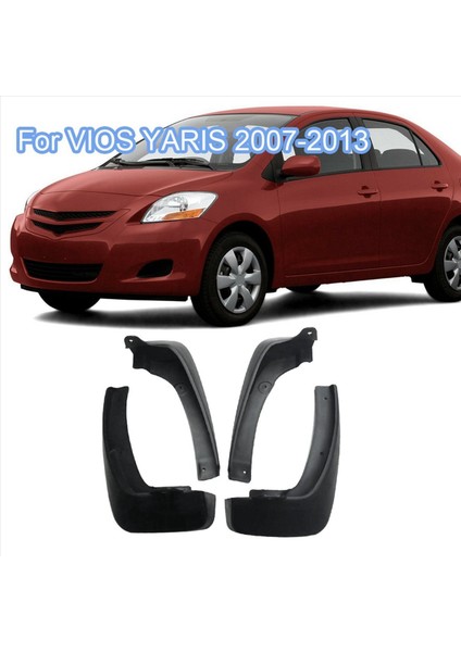 8pcs Evrensel Çamur Fleps Mudguards Sıçrama Muhafızları Toyota Vios Için Fender / Yaris / Limo / Belta Sedan 2007-2013 (Yurt Dışından) fiyatları