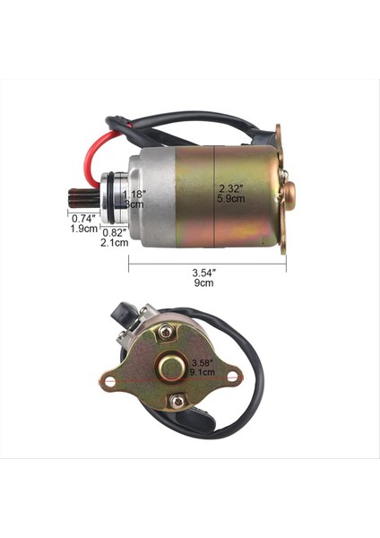 2pcs Motosiklet Başlangıç Motor Başlangıç Motoru 35850-286-007 35850-286-027 Atv Dirt Bike Scooter Everest Magnum 125 (Yurt Dışından) modelleri