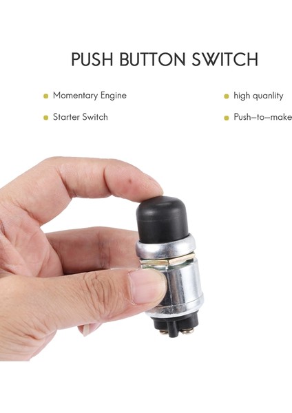 Ağır Hizmet Motor Başlangıç Itme Düğmesi Ağır-Halk Ani Başlangıç Anahtarı 12V Dc Hava Durumu Geçirmez Push Düğme Başlangıç Anahtarı (50 Amper) (Yurt Dışından) indirimleri