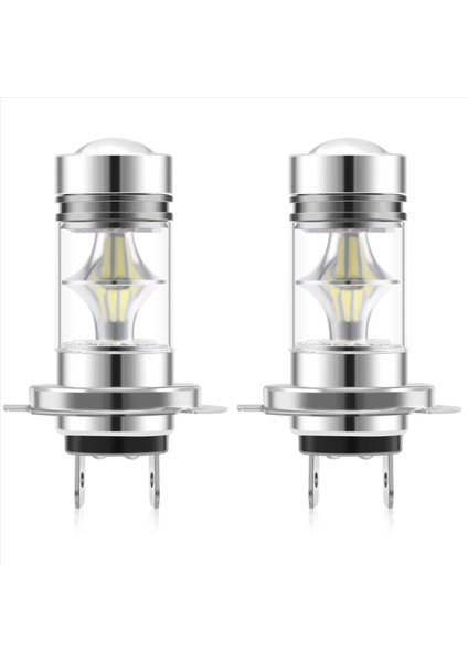 1 Çift Güçlü LED H7 Ampul 100W 20W 20W Araba Sis Far Farlar 6000K Beyaz (Yurt Dışından)
